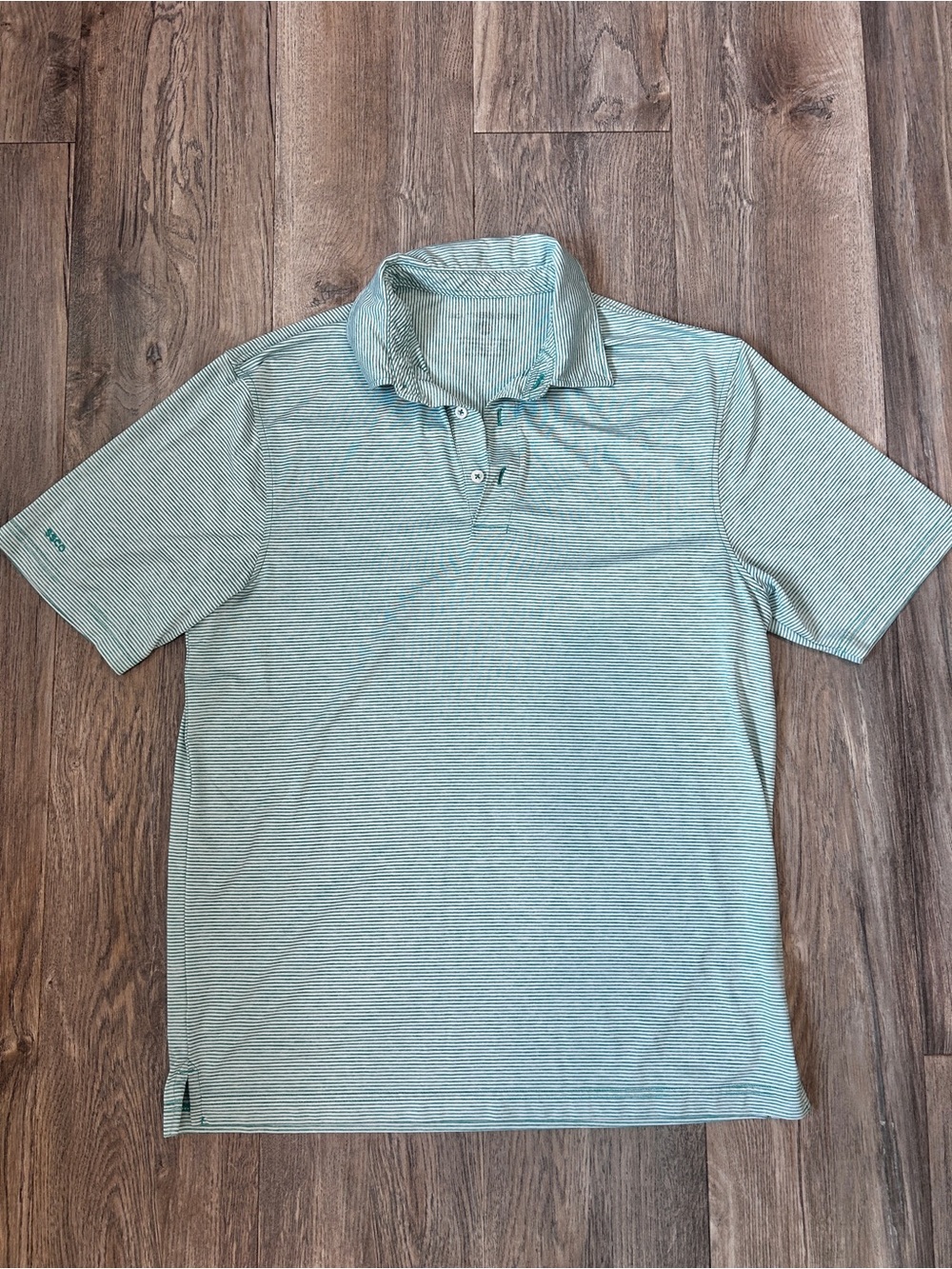 Men’s Southern Shirt Company Heather Madison Stripe Polo ~ Fairway Green ~ MED